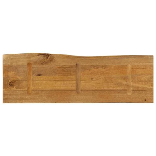 Bordplade 140x40x2,5 cm naturlig kant massivt mangotræ