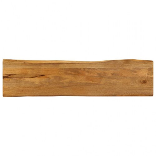 Bordplade i massivt mangotræ med naturlig kant - 160 x 40 x 3,8 cm