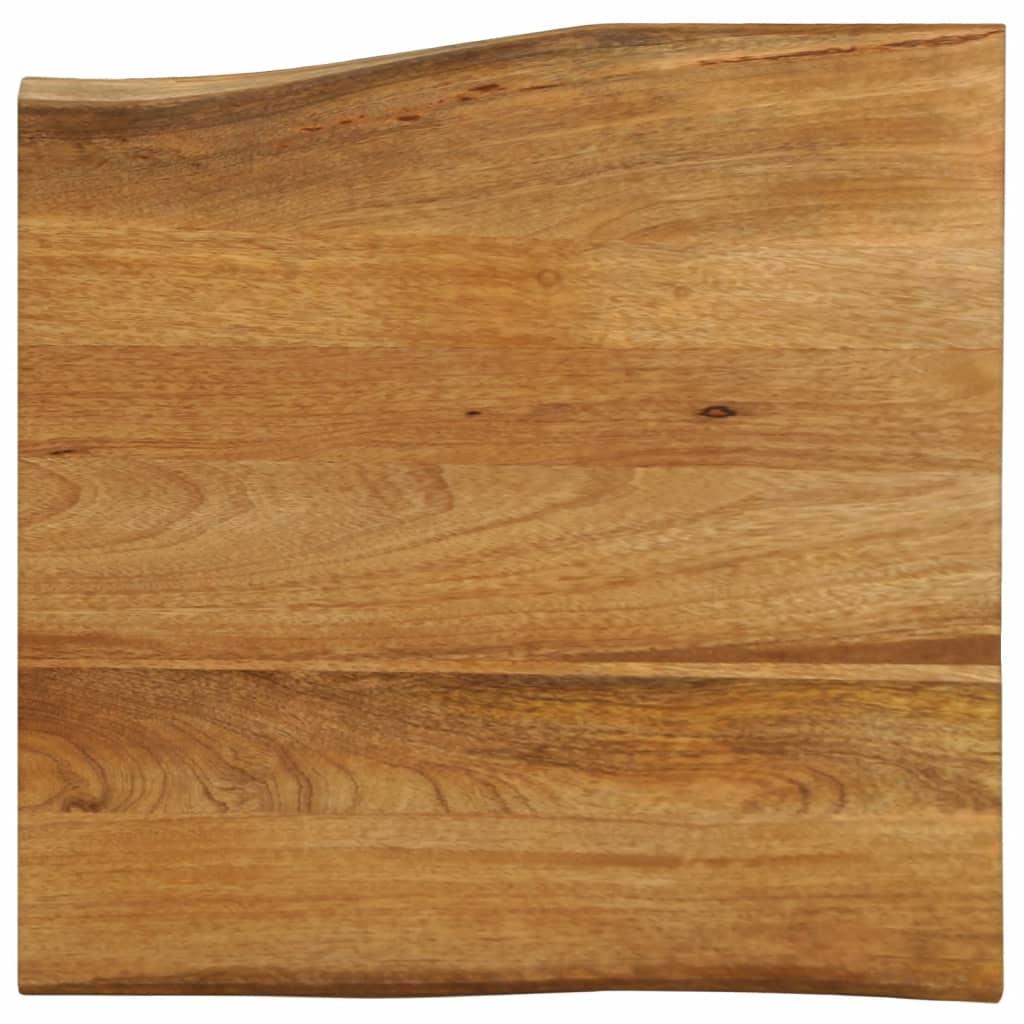 Bordplade 60 × 60 × 3,8 cm - naturlig kant i massivt mangotræ billede