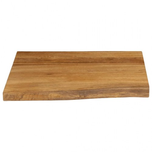 Bordplade i massivt mangotræ med naturlig kant - 60 x 60 cm