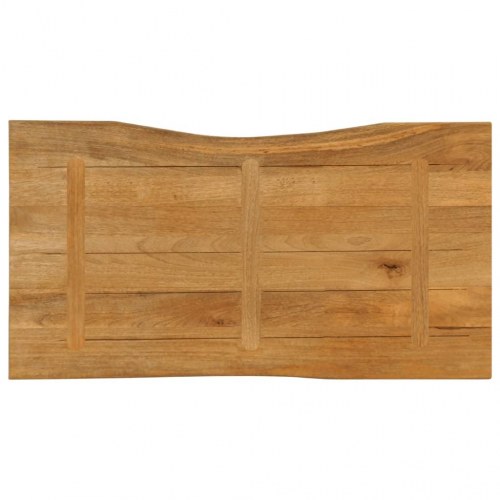 Bordplade med naturlig kant i massivt mangotræ 120 x 60 cm
