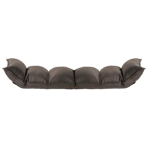 Foldbar gulvstol stof gråbrun