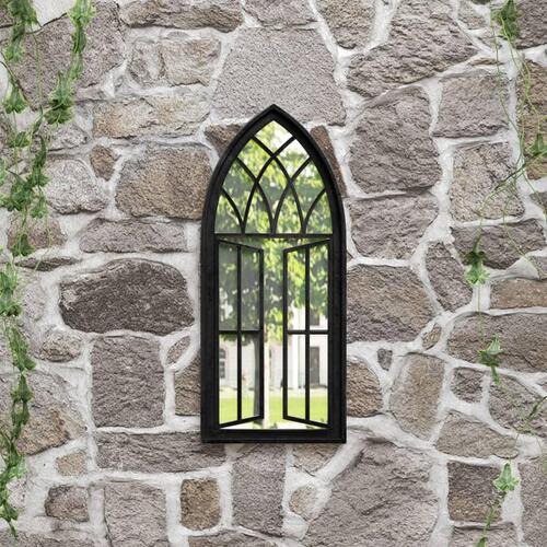 Havespejl 70x30 cm jern sort