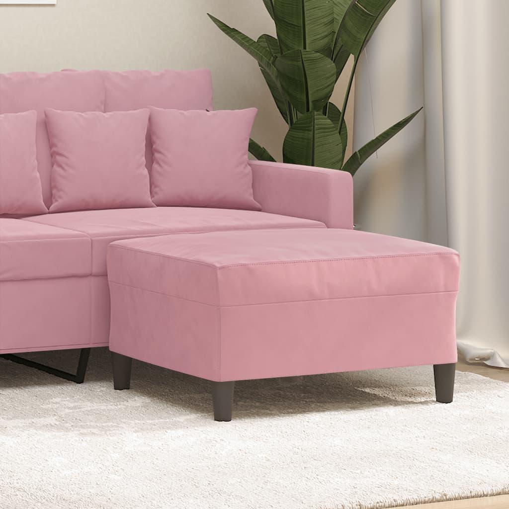 Fodskammel 60x50x41 Cm Velour Fodskammel 70x55x41 Cm Velour - Lyserød / 70 x 55 x 41 cm