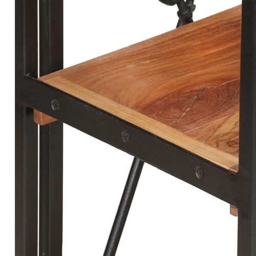 Bogreol m. 3 hylder 60x30x80 cm massivt akacietræ