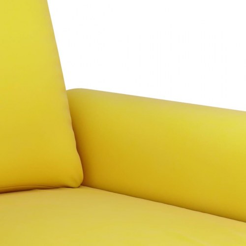 Sofasæt i velour - 3 dele med hynder, gul