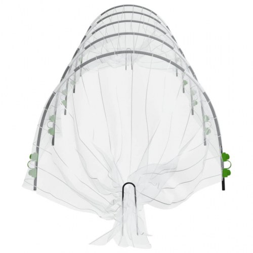 Væksttunnel 1,5 × 5 m - glasfiberbuer og PP-net