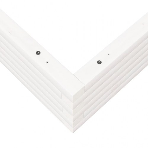 Plantekasse i massivt fyrretræ 90 x 90 x 23 cm - hvid