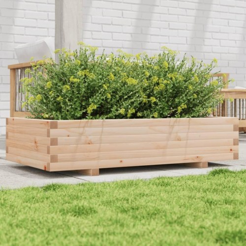 Plantekasse 110x60x26,5 cm massivt fyrretræ