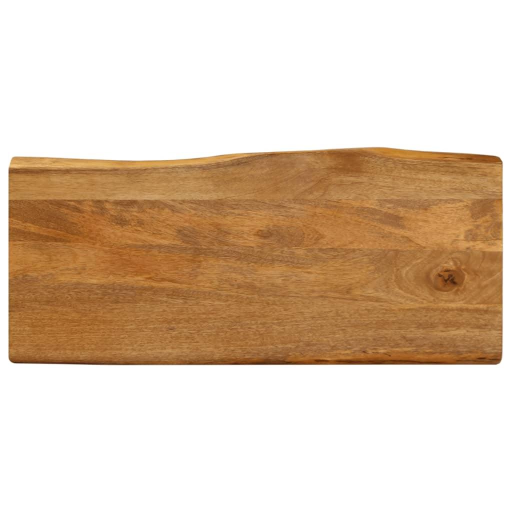 Bordplade 80x40x2,5 cm naturlig kant massivt mangotræ