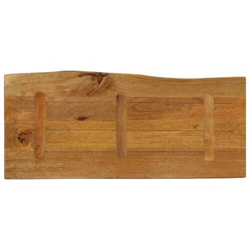 Bordplade 100x40x2,5 cm naturlig kant massivt mangotræ
