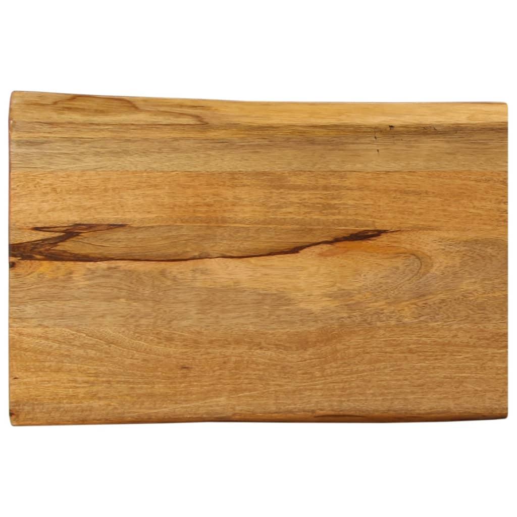 Bordplade 50×40×3,8 cm - naturlig kant i massivt mangotræ
