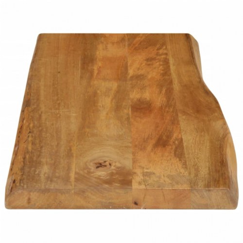 Bordplade i massivt mangotræ med naturlig kant - 100 x 40 x 3,8 cm