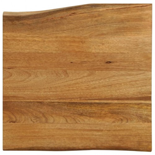 Bordplade i massivt mangotræ 80 x 80 x 3,8 cm - naturlig kant