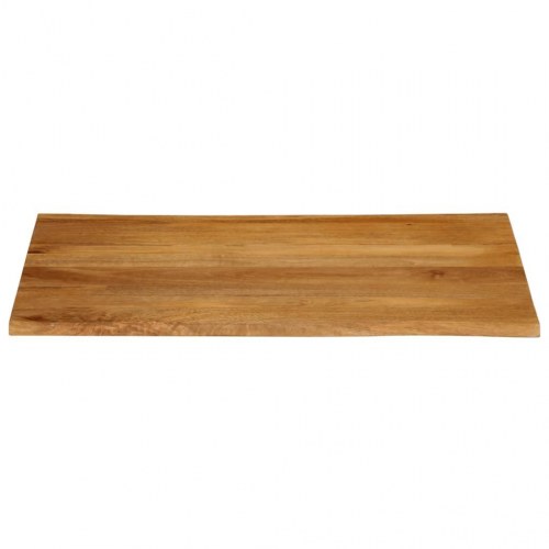 Bordplade med naturlig kant i massivt mangotræ - 100 x 80 x 3,8 cm