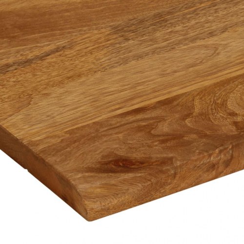 Bordplade med naturlig kant i massivt mangotræ - 100 x 80 x 3,8 cm