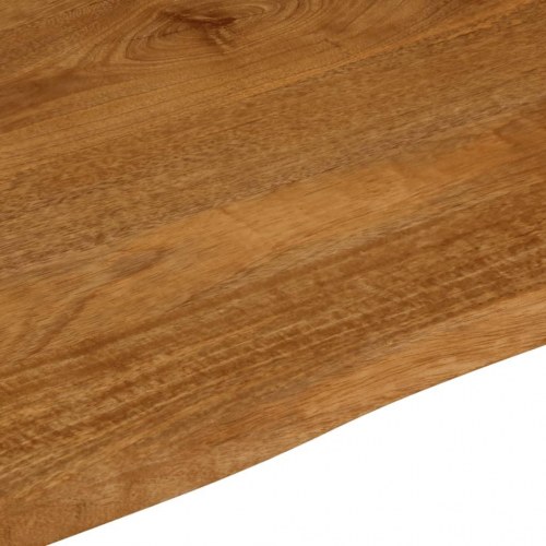 Bordplade med naturlig kant i massivt mangotræ - 100 x 80 x 3,8 cm