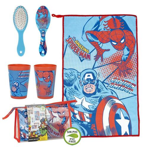 Rejsetoilettaske-sæt til børn The Avengers Blå 23 x 15 x 8 cm 4 Dele