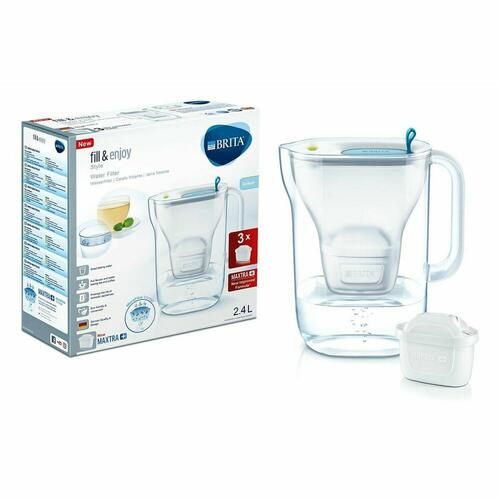 Brita kande med filter 2,4 l - plastik, blå/hvid