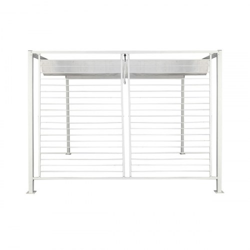 Lysthus - hvid havepavillon, stål, 296 × 296 × 225 cm