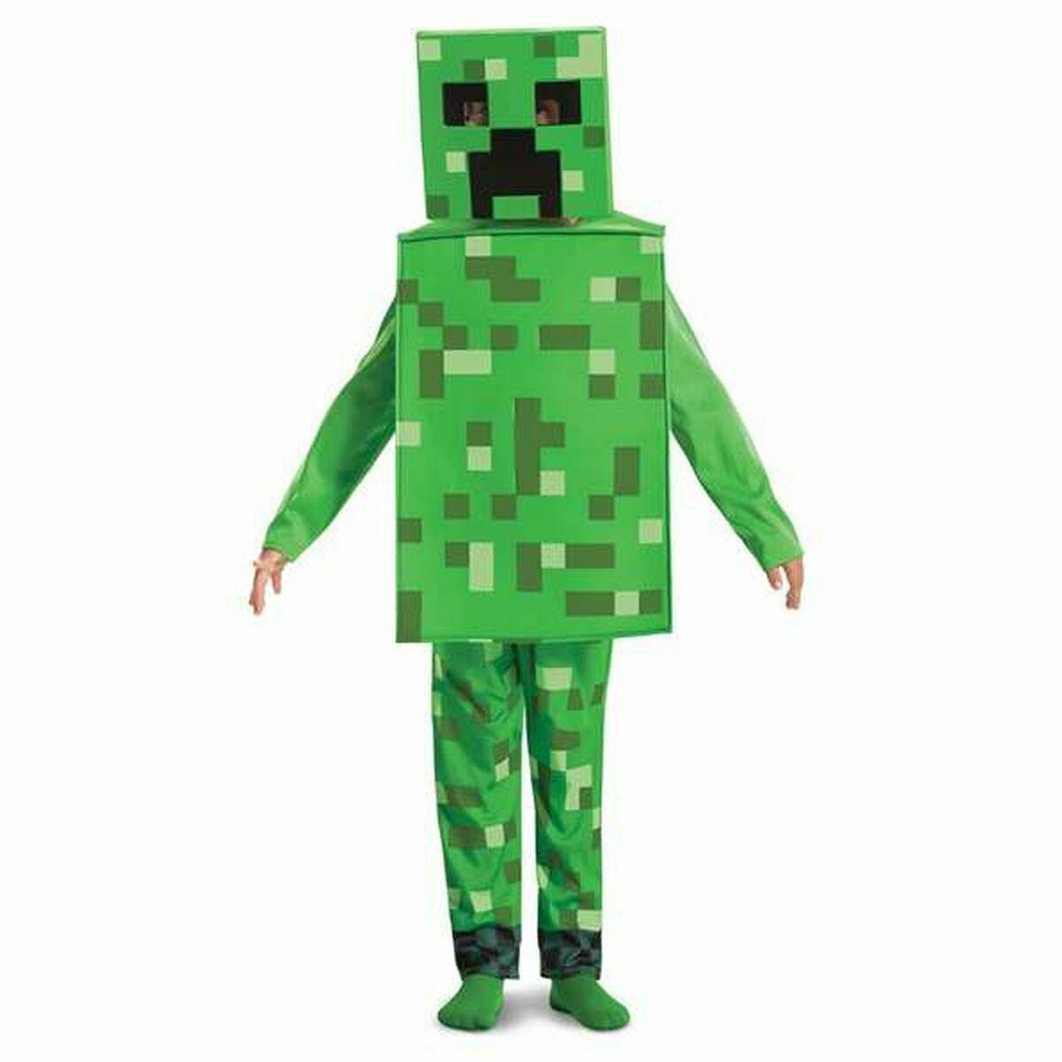 Kostume til børn Minecraft Creeper 3 Dele Grøn 7-8 år