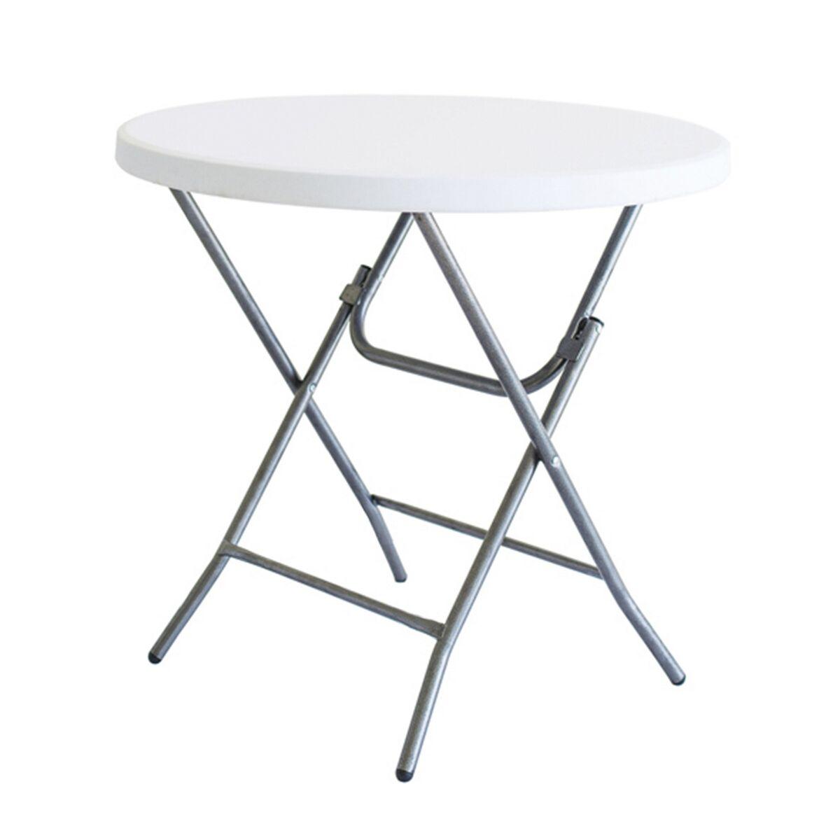 Sammenklappeligt Bord Hvid Hdpe 80 X 80 X 74 Cm