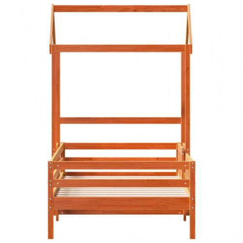 Husseng 90x200 cm massivt fyrretræ gyldenbrun