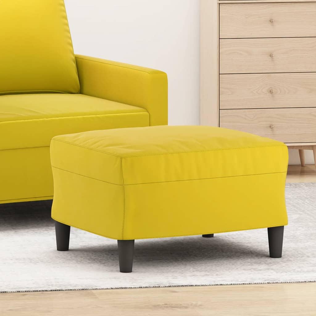 Fodskammel 60x50x41 Cm Velour Fodskammel 70x55x41 Cm Velour - Gul / 60 x 50 x 41 cm