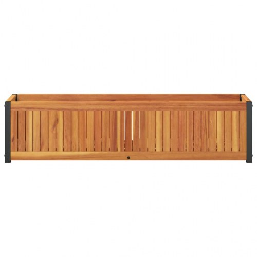 Plantekasse 110x30x27,5 cm massivt akacietræ og stål