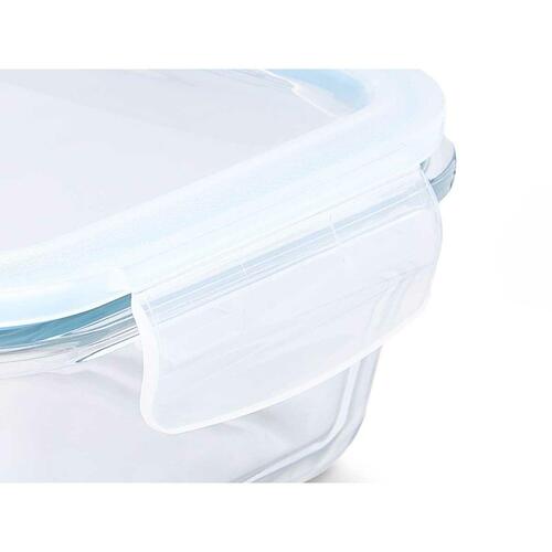 Madkasse Gennemsigtig Silikone Borosilikatglas 1,5 L 24,5 x 7,6 x 19 cm (12 enheder)