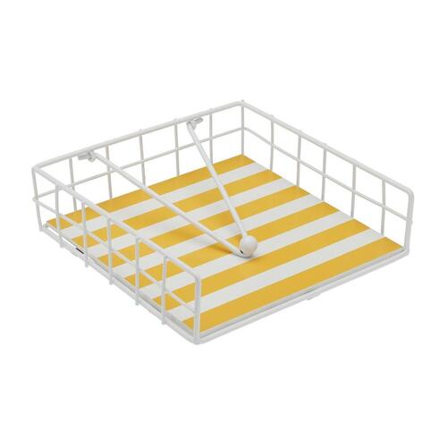 Servietholder Versa Gul Metal 35 x 0,03 x 25 cm Striber