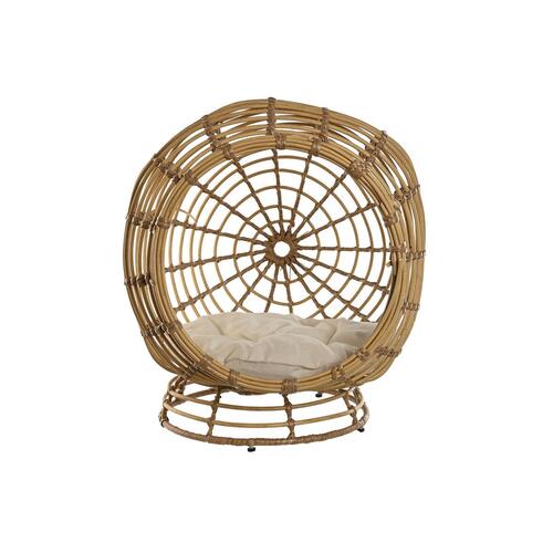 Hundeseng Home ESPRIT Hvid Natur syntetisk Rattan 60 x 58 x 58 cm
