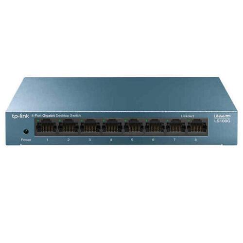 TP-Link LS108G 8-port gigabit switch (metal, blågrå)