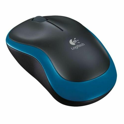 Logitech M185 trådløs mus - sort/blå, 1000 dpi