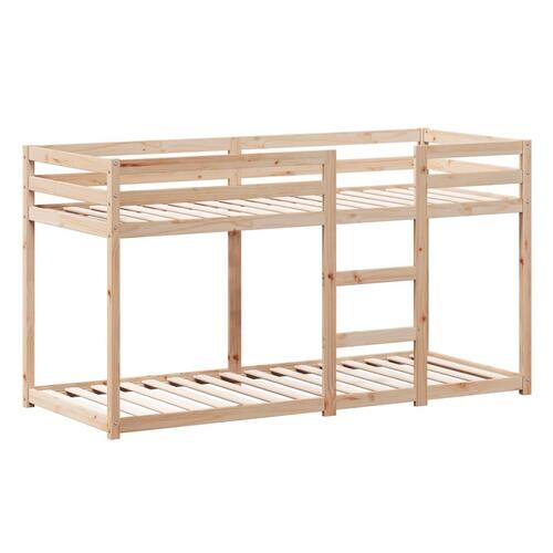 Køjeseng med tag 75x190 cm massivt fyrretræ hvid