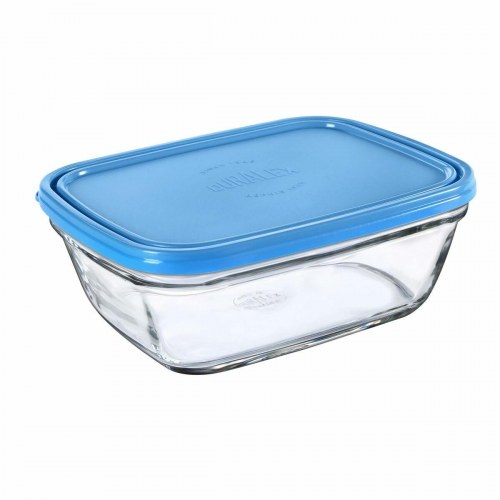 Madkasse glas Duralex Freshbox - rektangulær 1,7 l blå låg