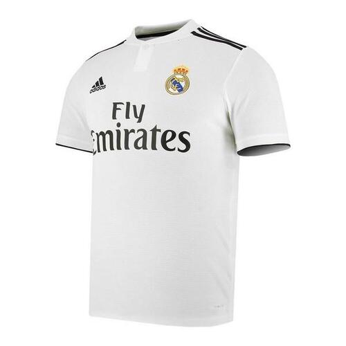 Kortærmet fodboldtrøje til mænd Adidas Real Madrid Hvid 18/19 (1ª) S