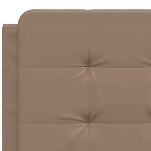Seng 120x200 cm kunstlæder cappuccinofarvet