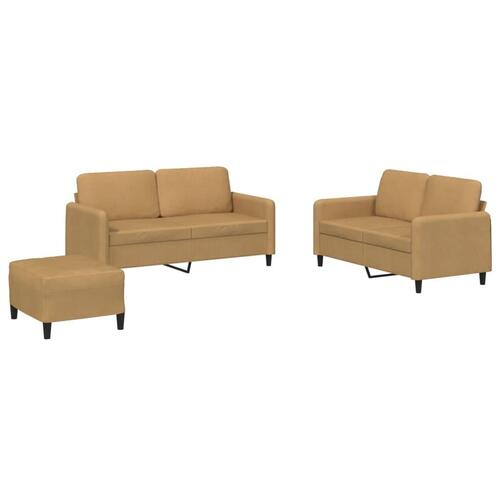 3 personers sofa velour brun