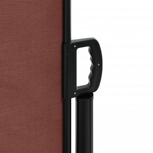 Sidemarkise 220 × 500 cm - sammenrullelig, brun