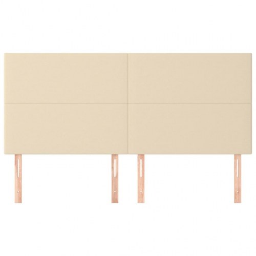 Sengegavl cremefarvet 160 x 5 x 118/128 cm stof
