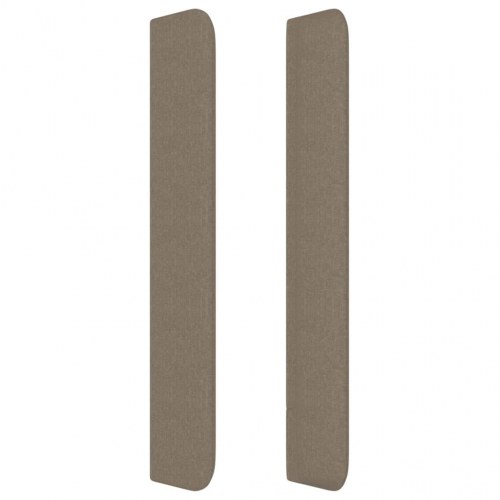 Sengegavl med kanter 183 x 16 x 118/128 cm - gråbrun