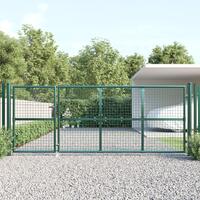 Gitterlåge til havehegn 350x175 cm galvaniseret stål grøn
