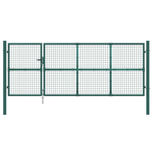 Gitterlåge til havehegn 350x175 cm galvaniseret stål grøn