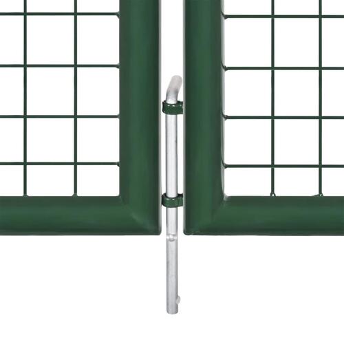 Gitterlåge til havehegn 350x175 cm galvaniseret stål grøn