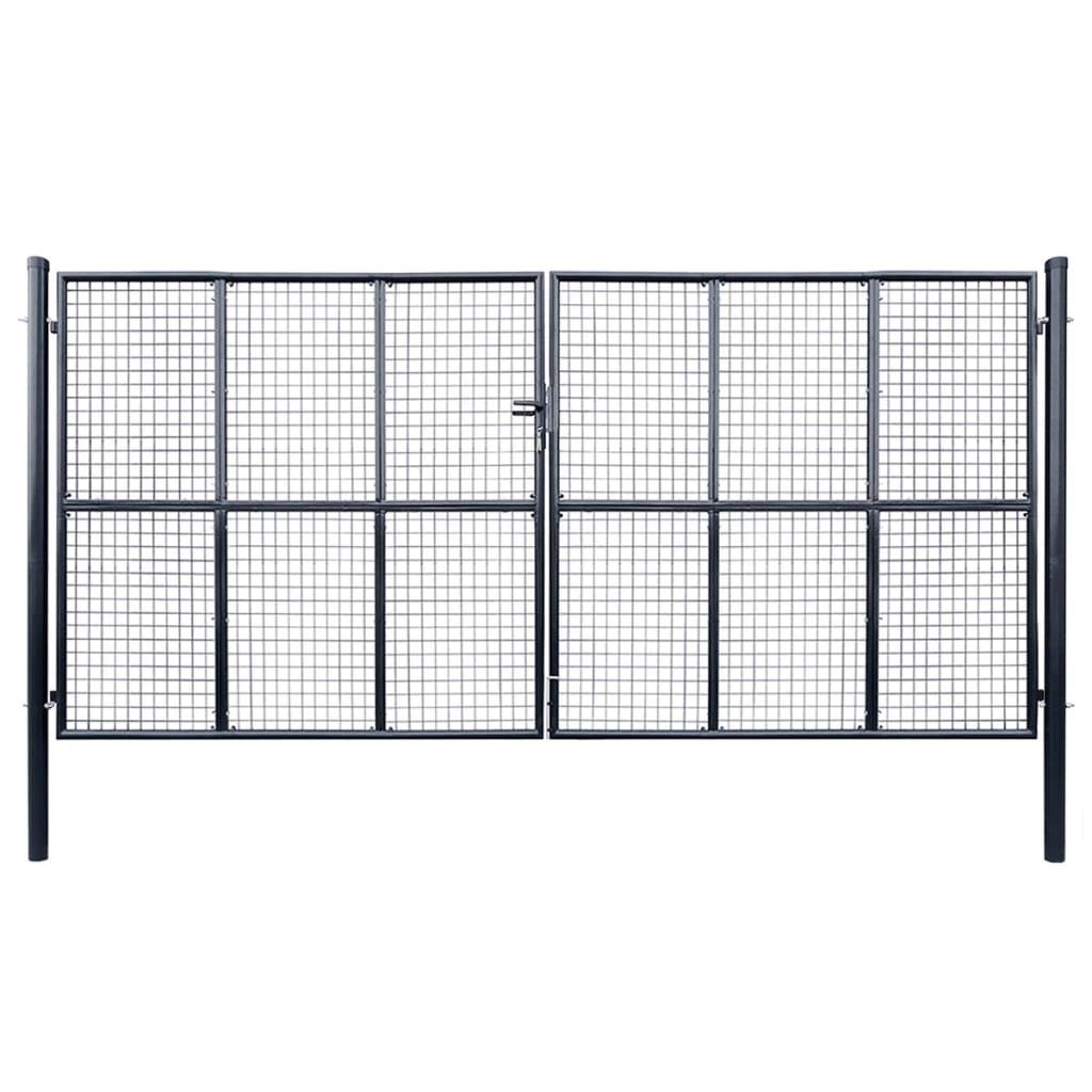 Havelåge I Trådnet Galvaniseret Stål 400 X 175 Cm Grå