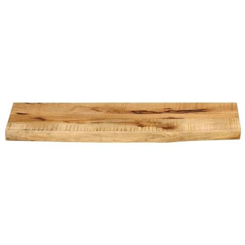 Bordplade 90x20x2,5 cm naturlig kant massivt ru mangotræ