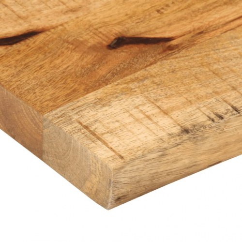 Bordplade i massivt mangotræ med naturlig kant - 90 x 30 x 2,5 cm