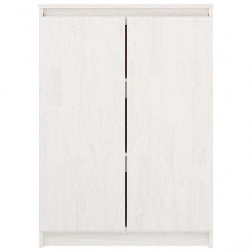 Skænk 60×36×84 cm - massivt fyrretræ, hvid