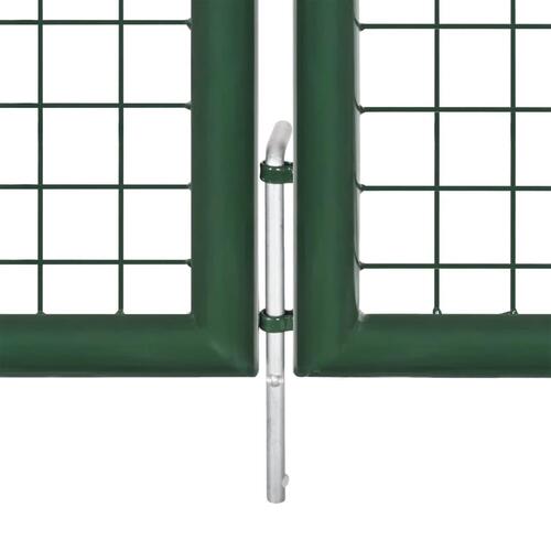 Gitterlåge til havehegn 400x175 cm galvaniseret stål grøn